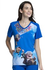 UP Cherokee Scrubs Tooniforms Disney V Neck Top TF637 UPPP