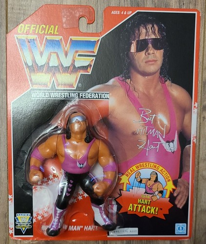 WWF Hasbro Bret Hart Red Card Series 8 MOC Very Ra...