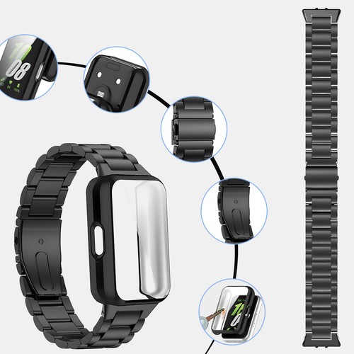 Metal Bands TPU Case for Samsung Galaxy Fit 3 Band, Stainless Steel Watch Strap - Zdjęcie 8 z 20