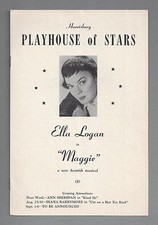 Ella Logan "MAGGIE" Katharine Sergava 1958 FLOP Harrisburg, Pennsylvania Program