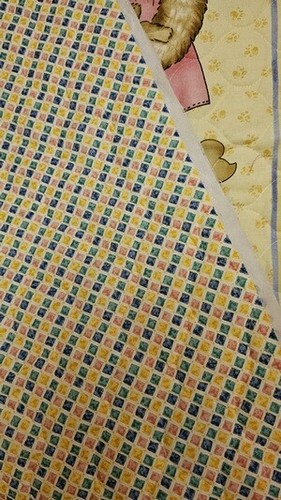 R.E.D. Fabric - SCRUFFY BEAR - PRE-QUILTED 35" PANEL - READ DESCRIPTION!!! - Picture 3 of 3