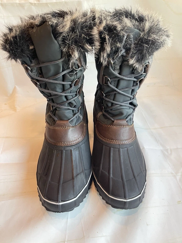 Botas de invierno Itasca para mujer forradas de piel negras marrones grises aisladas Becca talla 11 usadas en excelente estado Foto 4 de 4