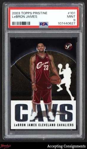 2003-04 Topps Pristine LeBron James RC ROOKIE CAVALIERS PSA 9 MINT