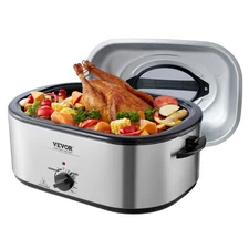 VEVOR Electric Roaster Oven 24QT Turkey Roaster Oven with Self-Basting Lid 1450W