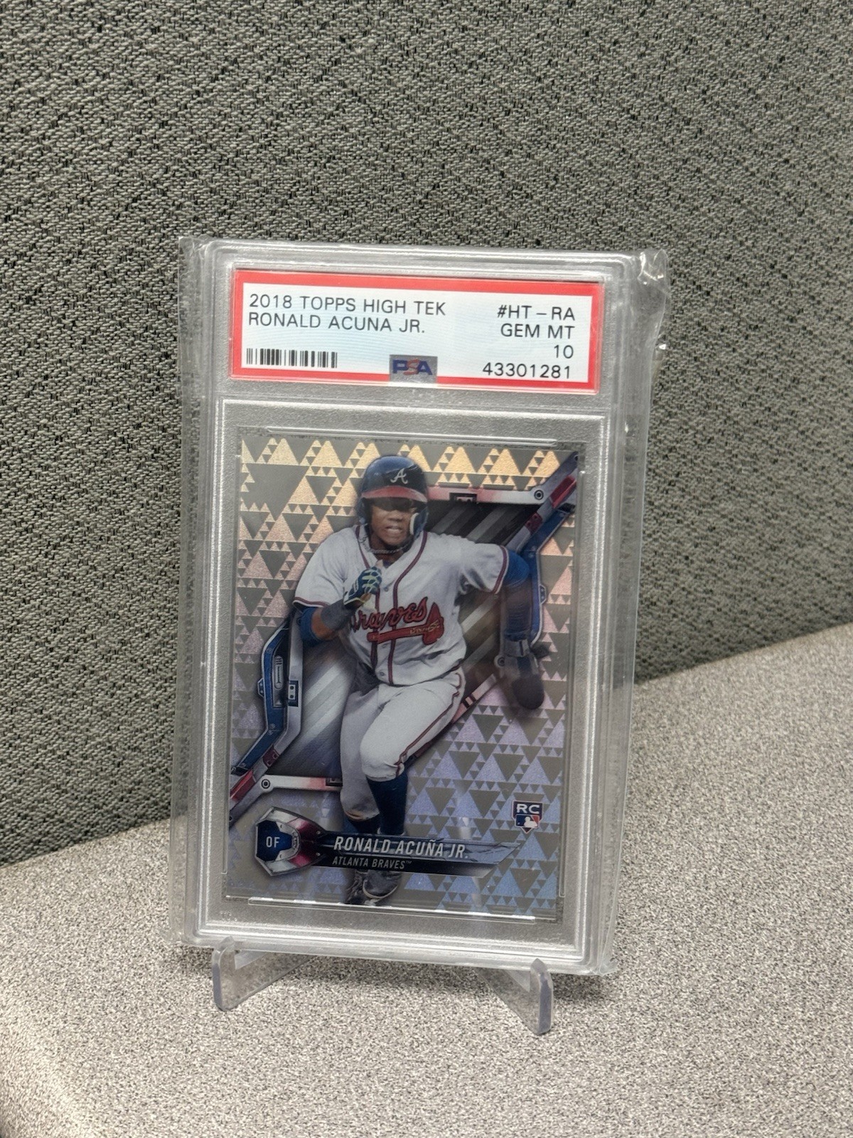 2018 Topps High Tek Ronald Acuna Jr Rookie PSA 10 #HT-RA view 1