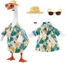 Porch Goose Outfits Porch Goose Clothes with Straw Hat Glasses for 23" Cement St