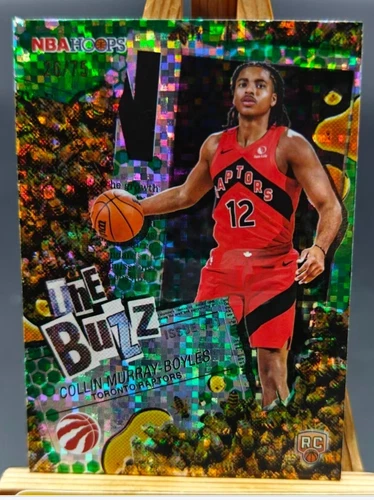 Collin Murray-Boyles 2025-26 Topps NBA Hoops 26/75 Green Pixel Burst The Buzz RC