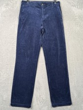 Polo Ralph Lauren Corduroy Pants Youth 18 Blue Straight Leg Chino Stretch 30x30
