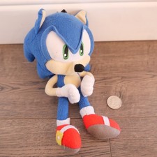 Sonic The Hedgehog Sonic Plush Doll Key Chain Coin Bag Clip On 8" Soft