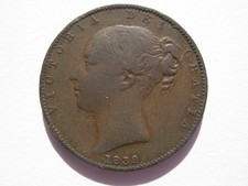 Isle of Man 1839 copper Farthing GF