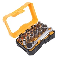 24Pcs Ratchet Wrench Socket Screwdriver Set Double Headed Ratchet Wrench Set