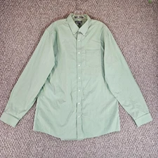 Eddie Bauer Shirt Mens Large Tall Long Sleeve Button Down Green