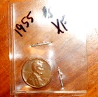 1955  CIRCULATED LINCOLN WHEAT-BACK PENNY - GRADES "EXTREMELY FINE"
