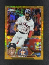 Jeremy Pena 2023 Topps Chrome Logofractor Gold Refractor 42/50 Rookie Cup #113