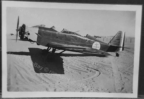 WW2 Egypt - Free French - Marcel Bloch Monoplane - small photo 7 by 4.5cm