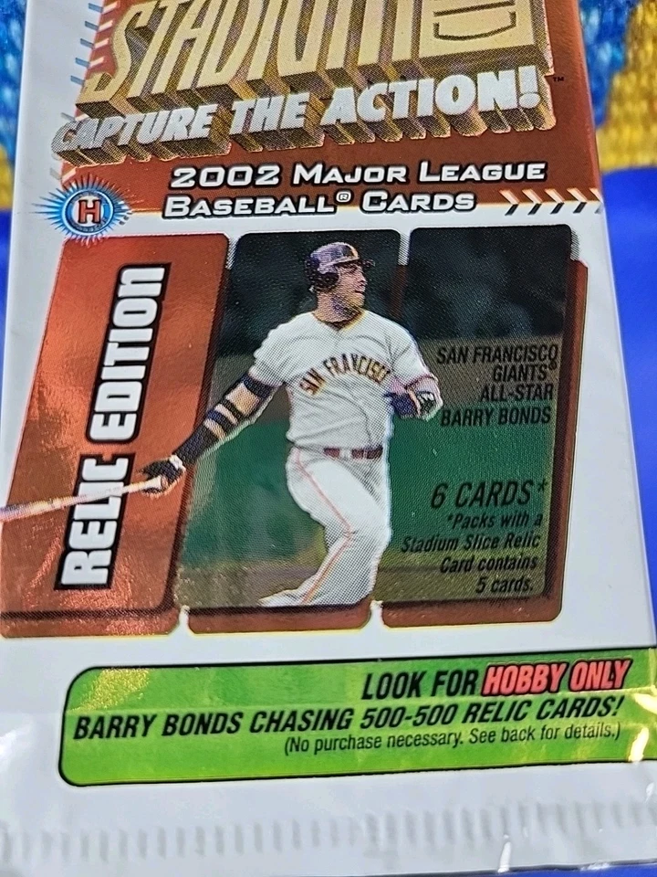 2002 Topps Stadium Club Hobby Pack Hobby Exclusive Barry Bonds Relic Cards - Image 2 of 3