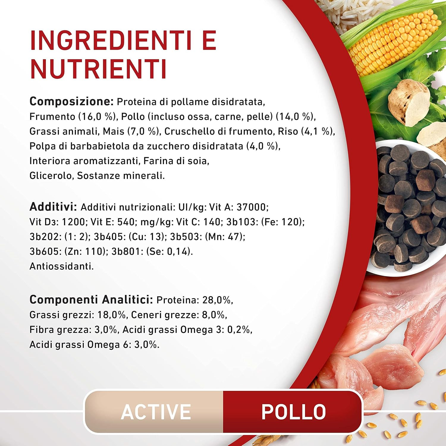 Mini Small Active Crocchette Pollo e Riso 8x800g | Energia e Salute - 4