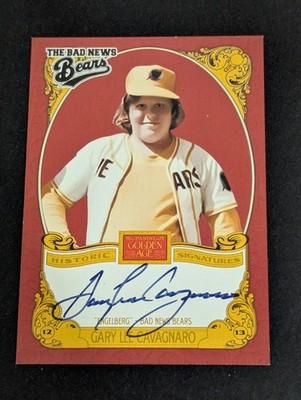 2013 Golden Age Historic Signatures Gary Lee Cavagnaro Auto #GLC Bad News Bears