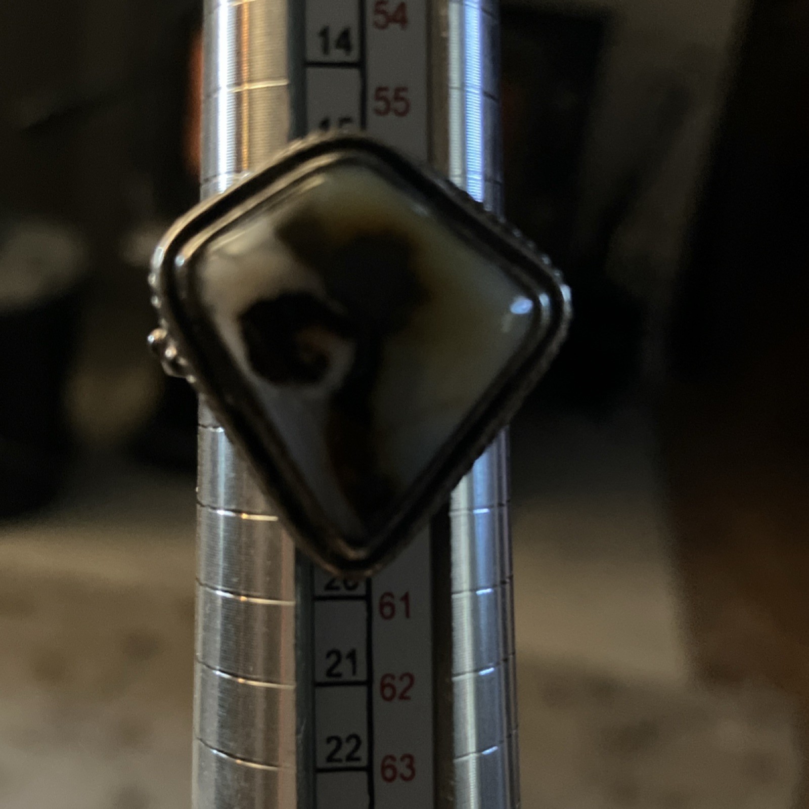 925 Silver agate spiral pattern Ring Natural ston… - image 4