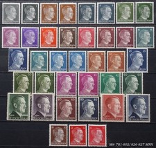 DR Deutsches Reich/German Empire Mi № 781-802/826-827 (Only MNH) 1941/44 €25+