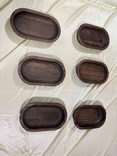 Wood Bowls, Paulownia Wooden Bowls, Rustic Brown - 6 Pieces