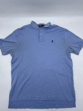 Vintage Polo By Ralph Lauren Polo Shirt Men  s Large Light Blue 80s Short Sleeve