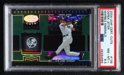 2004 Leaf Certified Cuts Marble Emerald 2/5 Derek Jeter #136 PSA 8.5 HOF 04b0