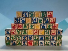 Vintage Disney Wooden Blocks,lot of 51
