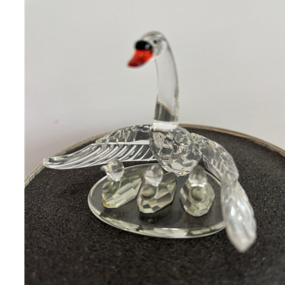 Swarovski Crystal Bird Swan Figurine with Original Box Elegant Collectible Decor