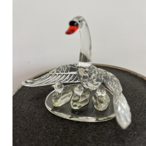 Swarovski Crystal Bird Swan Figurine with Original Box Elegant Collectible Decor