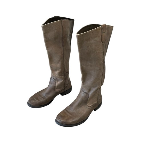 Abeo Women’s Sz 7 Mid Calf Mocha Brown Leather Boots Comfortable Foam ...