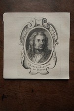 CHARLES ALPHONSE DU FRENOY (1611-1668) PORTRAIT ENGRAVING OF 1745, born in PARIS,