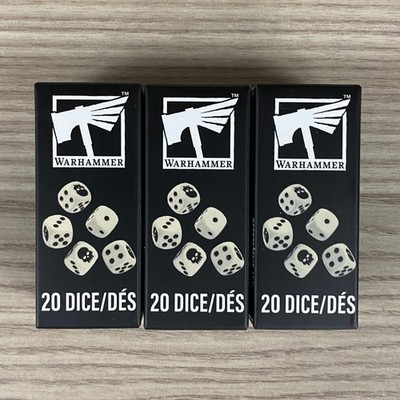 60 GAMES WORKSHOP WÜRFEL WARHAMMER 40K AOS FANTASY BONE SKULL OLD WORLD 2026