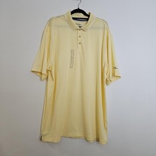 Walter Hagen Solid Polo Men's XL Yellow Short Sleeve Collared Button Logo