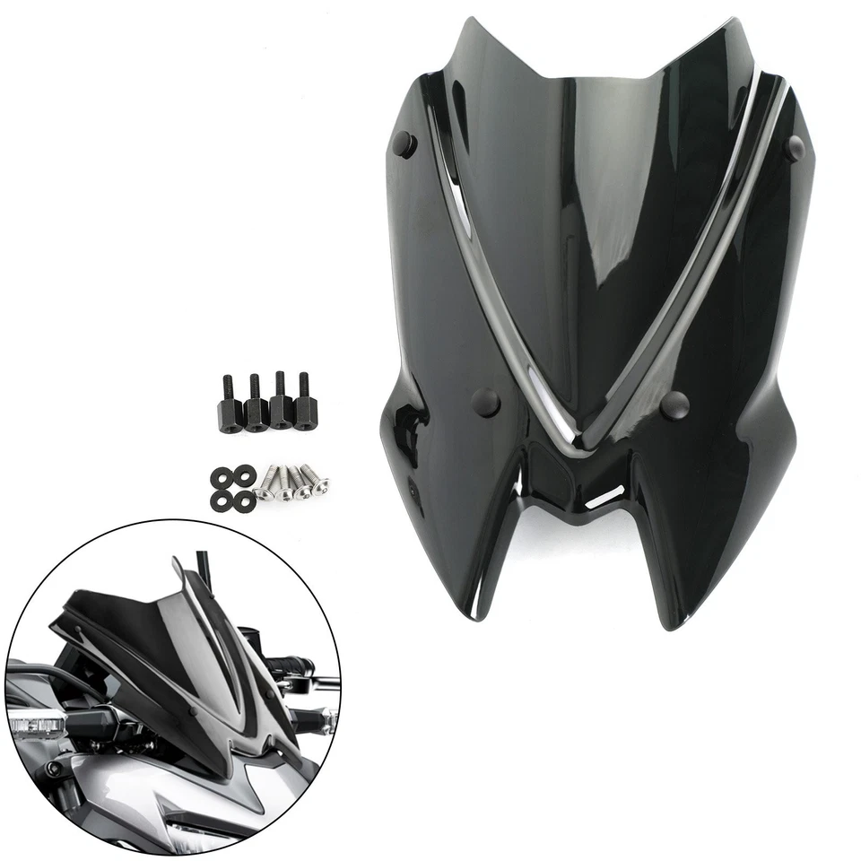 Windshield Windscreen Wind Shield Protector for KAWASAKI Z650 20+ Black - Image 2 of 4