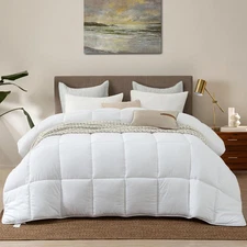 down Alternative Comforter Duvet Inserts Queen Size 90X90 All Season, Ultra Soft