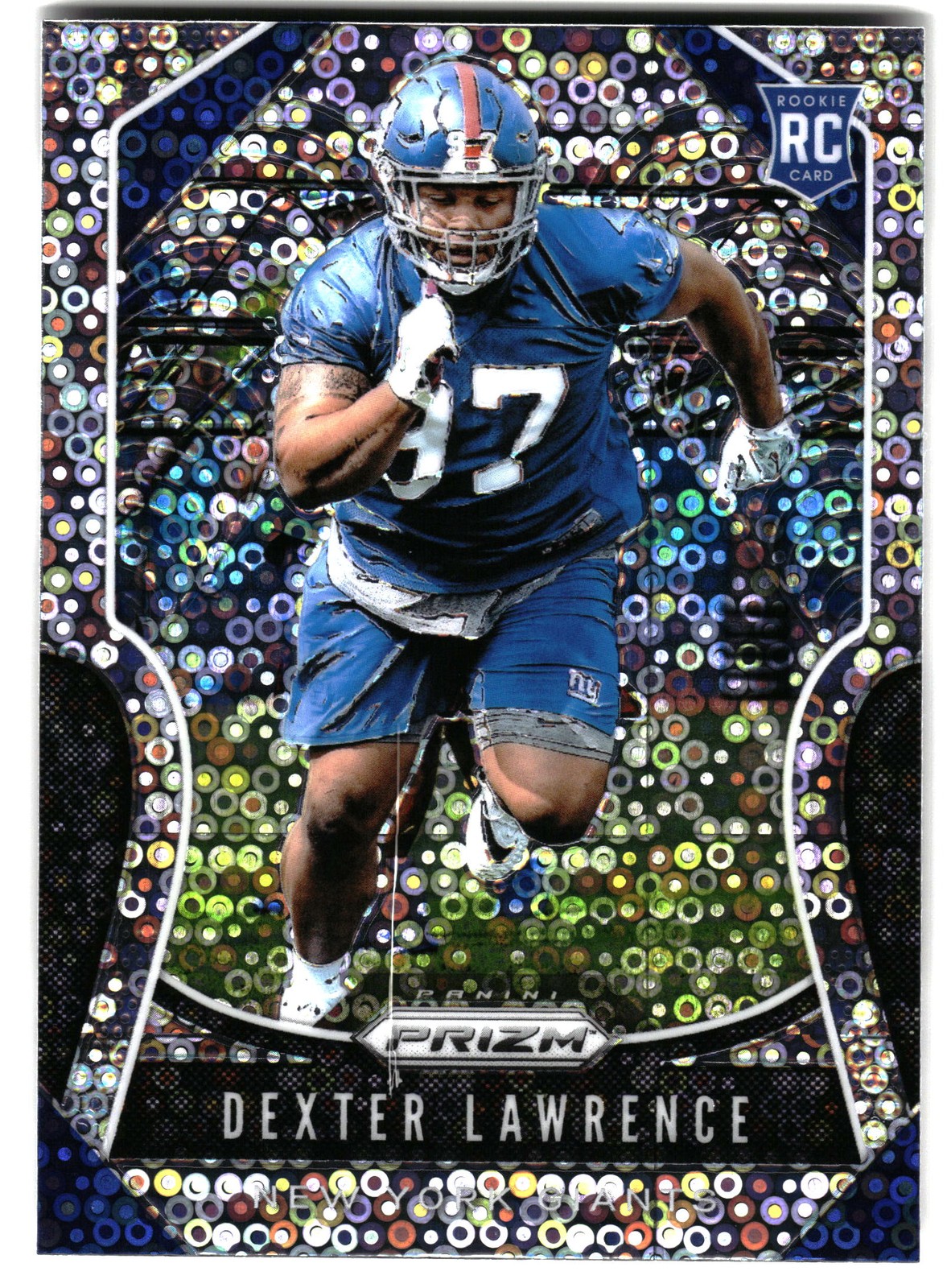 2019 Panini Prizm Football DEXTER LAWRENCE #381 Disco Prizm RC