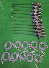 10pc Laparoscopic Bipolar Maryland Dissector 5mmx330mm with Cable Free Reusable