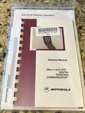 MOTOROLA OWNERS MANUAL MICRO TAC LITE DIGITAL PERSONAL COMMUNICATOR MANUAL