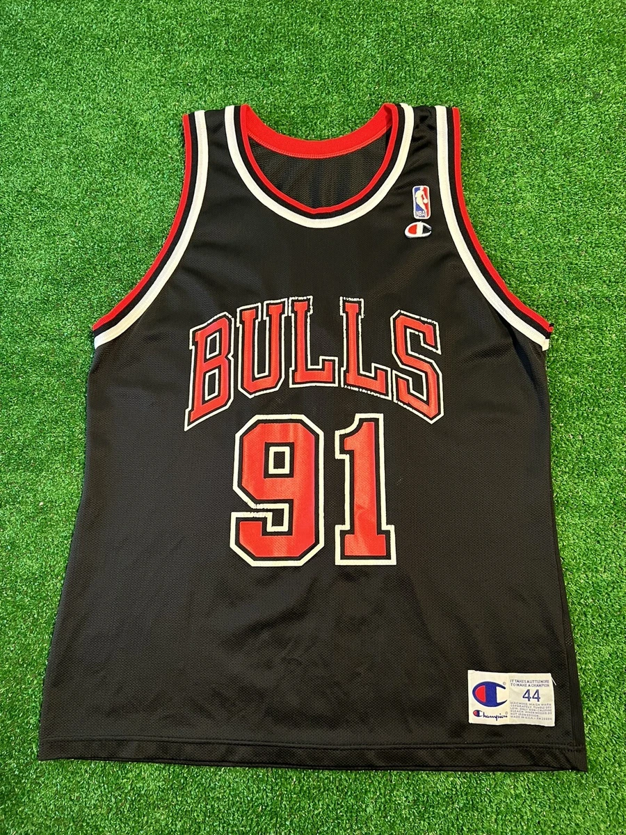 Vintage Chicago Bulls Dennis Rodman Basketball Jersey 90s Black XL