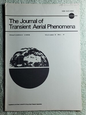 Journal of Transient Aerial Phenomena Vol.5 #3 September 1988