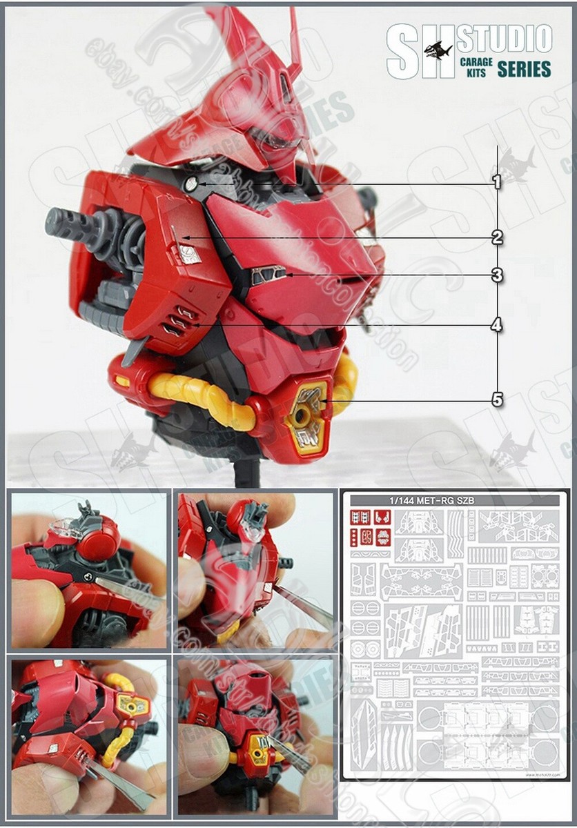 for RG 1/144 MSN-04 Sazabi Model SH Studio Details Add on
