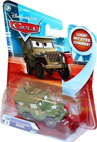 Disney / Pixar CARS 1:55 Die Cast Pit Crew Member Sarge #116 Lenticular Eyes! - Picture 1 of 1