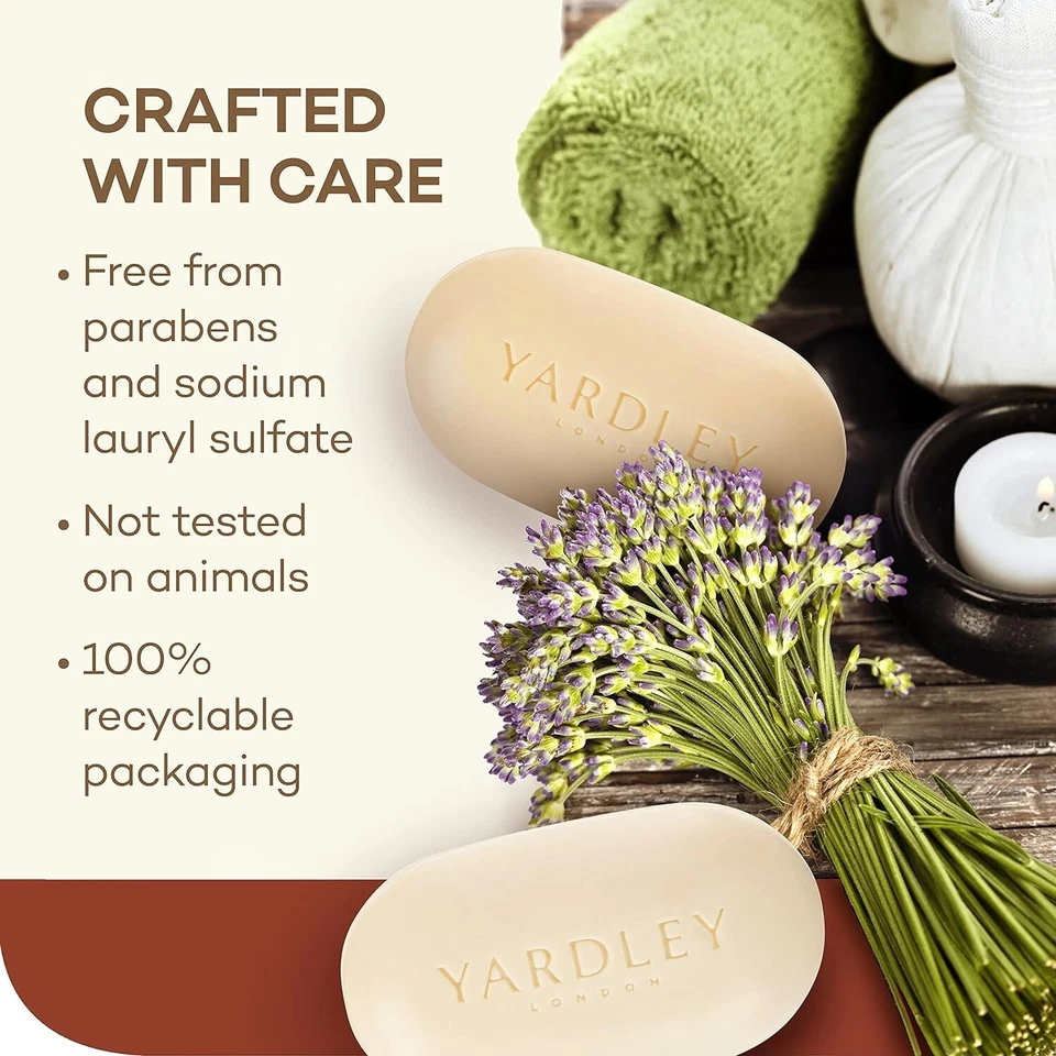 Yardley London Moisturizing Bath Soap Bar Shea Cocoa Butter Helps Soften Dry - Image 4 of 4
