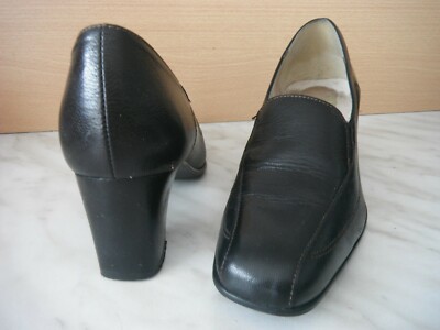 Escarpins Pédiconfort Noir Bout Verni — Cuir, Taille 40, Occasion Parfait état