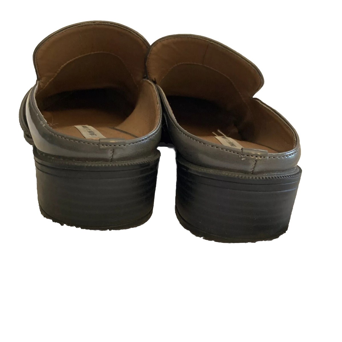 CHARLES &KEITH ミュール36 Charles & Keith Gray Leather Mules Shoes 37 | eBay