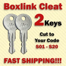 2 Boxlink Cleat Keys for Ford Truck Bed Tie Downs Cut to Code S01 - S20