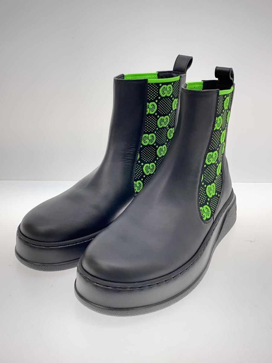 GUCCI side gore boots US 7.5 Black leather 718713 GG jersey GUCCI side gore boots US 7.5 Black leather 718713 GG jersey