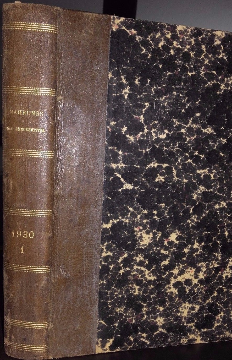 1930 Berlin Food Examination Journal by Dr Bomer - Rare Medical History-image