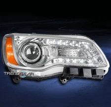 For 2011-2014 Chrysler 300 LED DRL Projector Headlight Chrome Passenger Right RH
